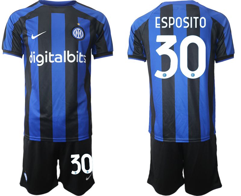 Men 2022-2023 Club Inter Milan home blue #30 Soccer Jersey